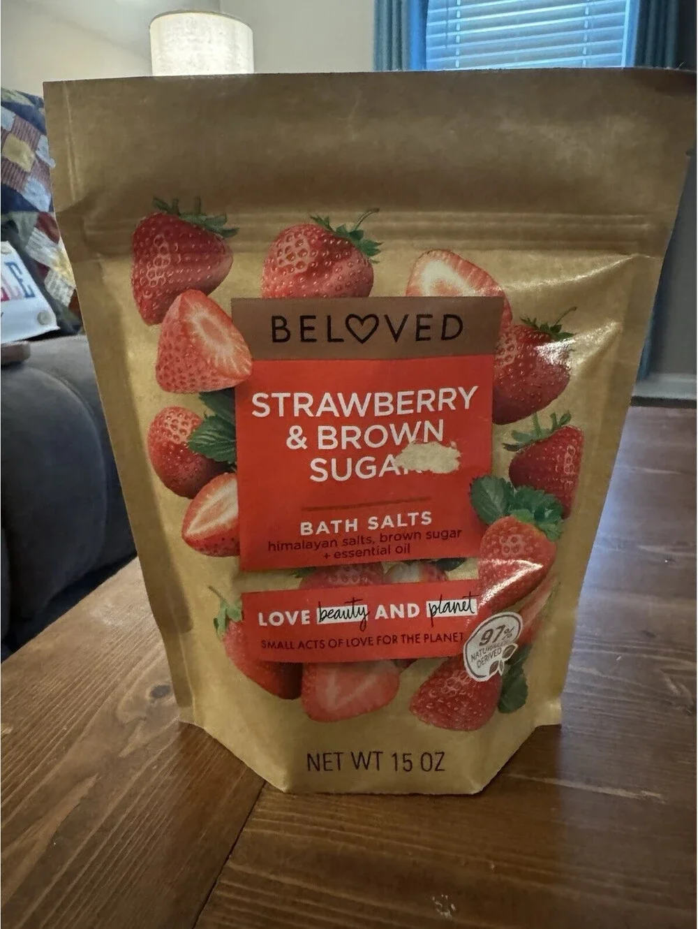 Lot Of 8 Love Beauty & Planet Beloved Bath Salts 15 Oz Strawberry & Brown Sugar